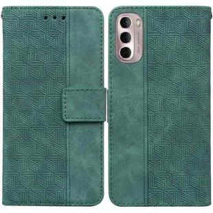 For Motorola Moto G Stylus 4G 2022 Geometric Embossed Leather Phone Case(Green)