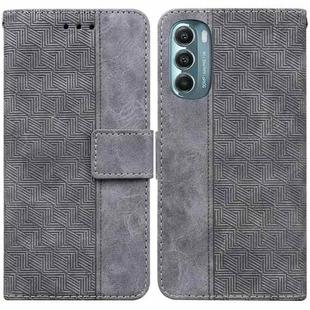 For Motorola Moto G Stylus 5G 2022 Geometric Embossed Leather Phone Case(Grey)