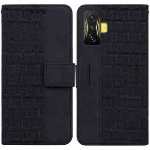 For Xiaomi Poco F4 GT / Redmi K50 Gaming Geometric Embossed Leather Phone Case(Black)