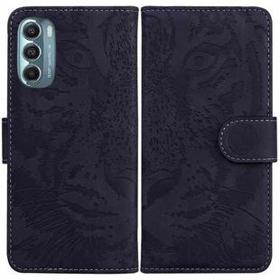 For Motorola Moto G Stylus 5G 2022 Tiger Embossing Pattern Horizontal Flip Leather Phone Case(Black)