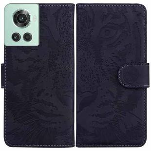 For OnePlus 10R / Ace Tiger Embossing Pattern Horizontal Flip Leather Phone Case(Black)