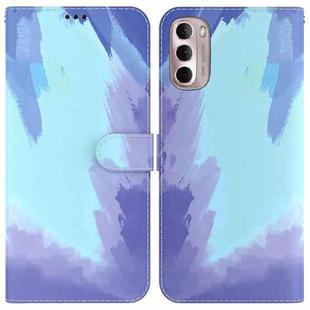 For Motorola Moto G Stylus 4G 2022 Watercolor Pattern Leather Phone Case(Winter Snow)