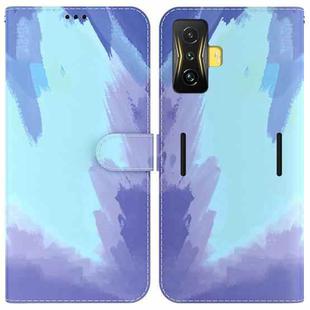 For Xiaomi Poco F4 GT / Redmi K50 Gaming Watercolor Pattern Leather Phone Case(Winter Snow)