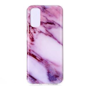 For Galaxy S20 Marble Pattern Soft TPU Protective Case(Purple)