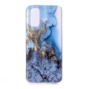 For Galaxy S20 Marble Pattern Soft TPU Protective Case(Blue)