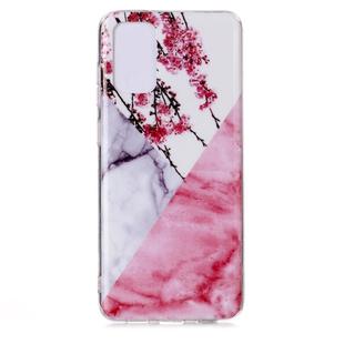 For Galaxy S20+ Marble Pattern Soft TPU Protective Case(Plum Blossom)