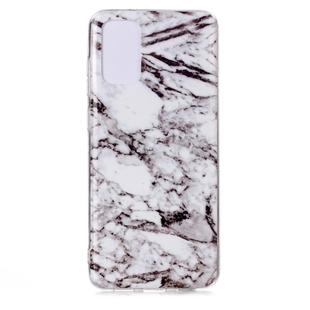 For Galaxy S20+ Marble Pattern Soft TPU Protective Case(White)