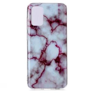 For Galaxy S20 Ultra Marble Pattern Soft TPU Protective Case(Red)
