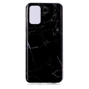 For Galaxy S20 Ultra Marble Pattern Soft TPU Protective Case(Black)