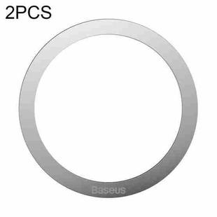 2 PCS / Set Baseus Halo Series Metal Magnetic Sheet Ring(Silver)