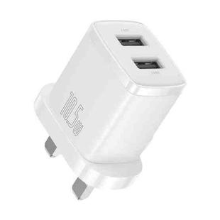 Baseus 10.5W Dual USB Travel Charger, UK Plug(White)