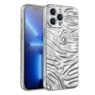 For iPhone 13 Pro Max Wave Electroplating TPU Phone Case (Matte Silver)