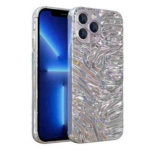 Wave Electroplating TPU Phone Case For iPhone 13 Pro Max(Glossy Silver)