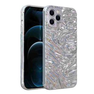 Wave Electroplating TPU Phone Case For iPhone 12 Pro Max(Glossy Silver)