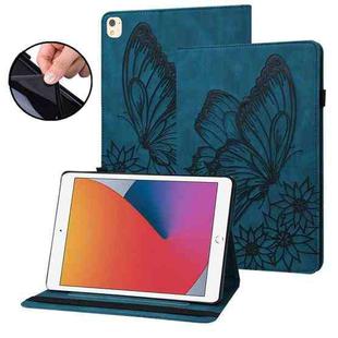 For iPad 10.2 2020 / Air 2019 Big Butterfly Embossed Smart Leather Tablet Case(Blue)