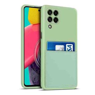 For Samsung Galaxy M53 5G Liquid Silicone Skin Feel Shockproof Phone Case with Card Slot(Green)
