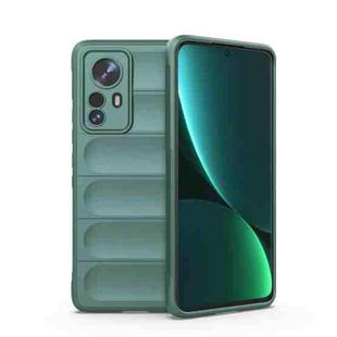 For Xiaomi 12 Pro Magic Shield TPU + Flannel Phone Case(Dark Green)