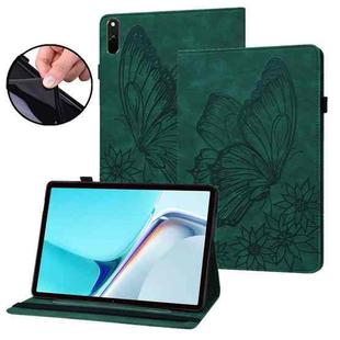 For Huawei MatePad 11 2021 Big Butterfly Embossed Leather Tablet Case(Green)