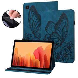 For Samsung Galaxy Tab S5e T720/T725 Big Butterfly Embossed Leather Tablet Case(Blue)