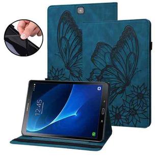 For Samsung Galaxy Tab S2 9.7 T810/T815 Big Butterfly Embossed Leather Tablet Case(Blue)