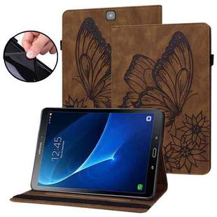 For Samsung Galaxy Tab S2 9.7 T810/T815 Big Butterfly Embossed Leather Tablet Case(Brown)