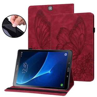 For Samsung Galaxy Tab S2 9.7 T810/T815 Big Butterfly Embossed Leather Tablet Case(Red)