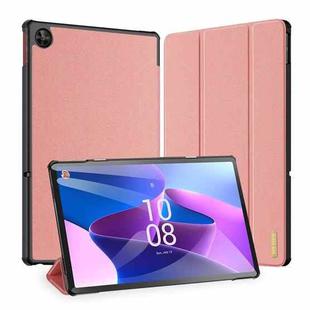 For Lenovo Tab M10 Plus 10.6 3rd Gen DUX DUCIS Domo Series Cloth Texture Magnetic Leather Tablet Case(Pink)