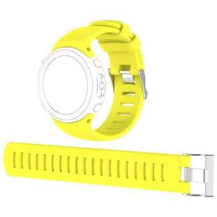 For Sunnto D4 / D4i Novo Diving Watch Silicone Watch Band with Extension Strap(Yellow)