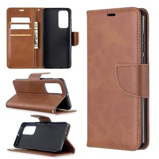 For Huawei P40 Retro Lambskin Texture Pure Color Horizontal Flip PU Leather Case with Holder & Card Slots & Wallet & Lanyard(Brown)