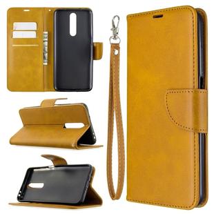 For Xiaomi Redmi K30 Retro Lambskin Texture Pure Color Horizontal Flip PU Leather Case with Holder & Card Slots & Wallet & Lanyard(Yellow)
