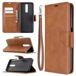 For Xiaomi Redmi K30 Retro Lambskin Texture Pure Color Horizontal Flip PU Leather Case with Holder & Card Slots & Wallet & Lanyard(Brown)