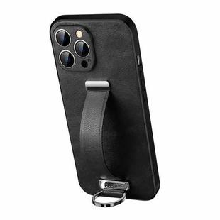 For iPhone 12 Pro SULADA Cool Series PC + Leather Texture Skin Feel Shockproof Phone Case (Black)