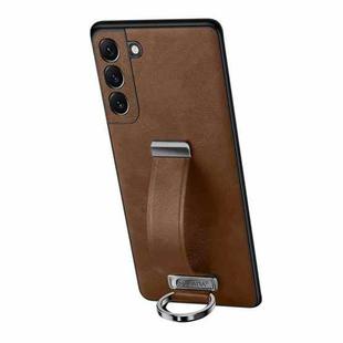 For Samsung Galaxy S22+ 5G SULADA Cool Series PC + Leather Texture Skin Feel Shockproof Phone Case(Brown)