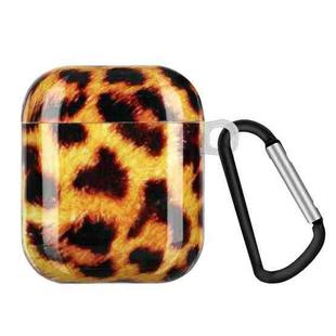 Painted Plastic Wireless Earphone Protective Case For AirPods 1 / 2(Leopard)