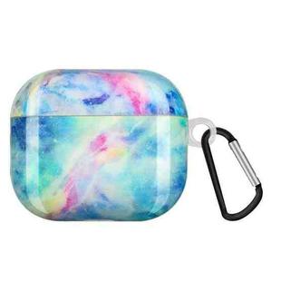Painted Plastic Wireless Earphone Protective Case For AirPods 3(Starry Sky Marble)