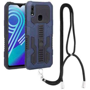 For vivo Y91 Vanguard Lanyard Kickstand TPU + PC Phone Case(Blue)