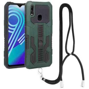 For vivo Y91 Vanguard Lanyard Kickstand TPU + PC Phone Case(Green)