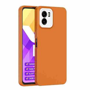 For vivo Y15s Lens Protection Skin Feel TPU Phone Case(Brown)