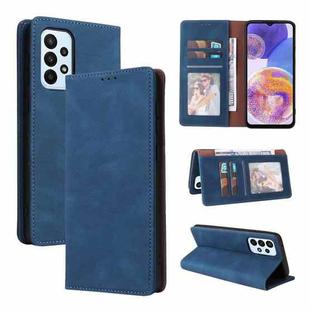 For Samsung Galaxy A23 Simple Suction Closure Leather Phone Case(Blue)