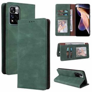 For Xiaomi Redmi Note 11 Pro 5G Simple Suction Closure Leather Phone Case(Green)