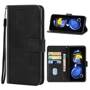 For Xiaomi Redmi Note 11T Pro+ Leather Phone Case(Black)