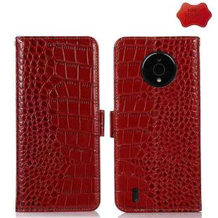 For Nokia C200 Crocodile Top Layer Cowhide Leather Phone Case(Red)