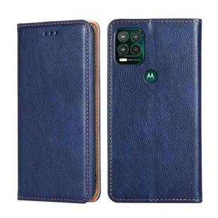 For Motorola Moto G Stylus 4G 2022 Pure Color Magnetic Leather Phone Case(Blue)