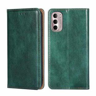 For Motorola Moto G Stylus 5G 2022 Pure Color Magnetic Leather Phone Case(Green)