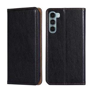 For Motorola Moto G200 5G / Edge S30 Pure Color Magnetic Leather Phone Case(Black)