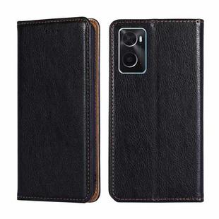 For OPPO A36 4G / A76 4G Global Pure Color Magnetic Leather Phone Case(Black)