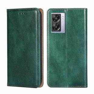 For OPPO A57 5G 2022 / Realme Q5i Pure Color Magnetic Leather Phone Case(Green)