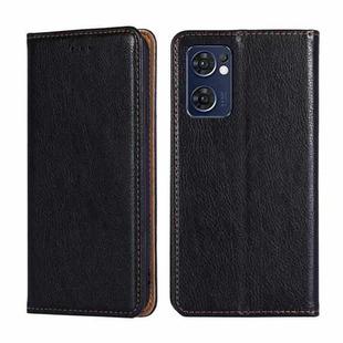 For OPPO Reno7 5G Global / Find X5 Lite Pure Color Magnetic Leather Phone Case(Black)