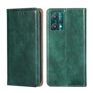 For OPPO Realme 9 Pro Pure Color Magnetic Leather Phone Case(Green)
