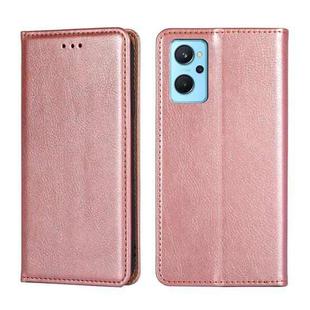 For OPPO Realme&#160;9i/A36&#160;4G/A96&#160;4G/K10&#160;4G/A76&#160;4G Pure Color Magnetic Leather Phone Case(Rose Gold)